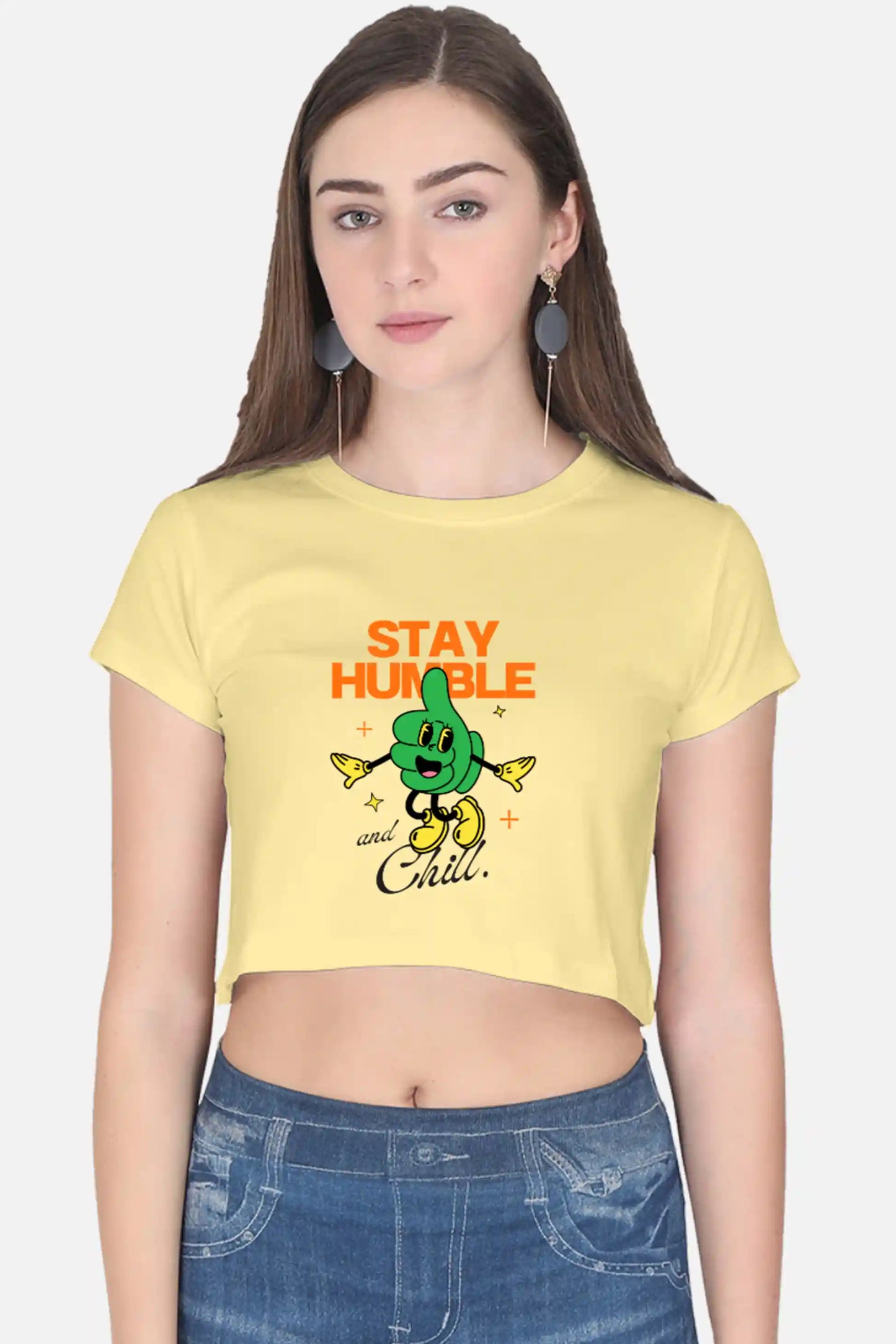 Stay humble and Chill Crop Top