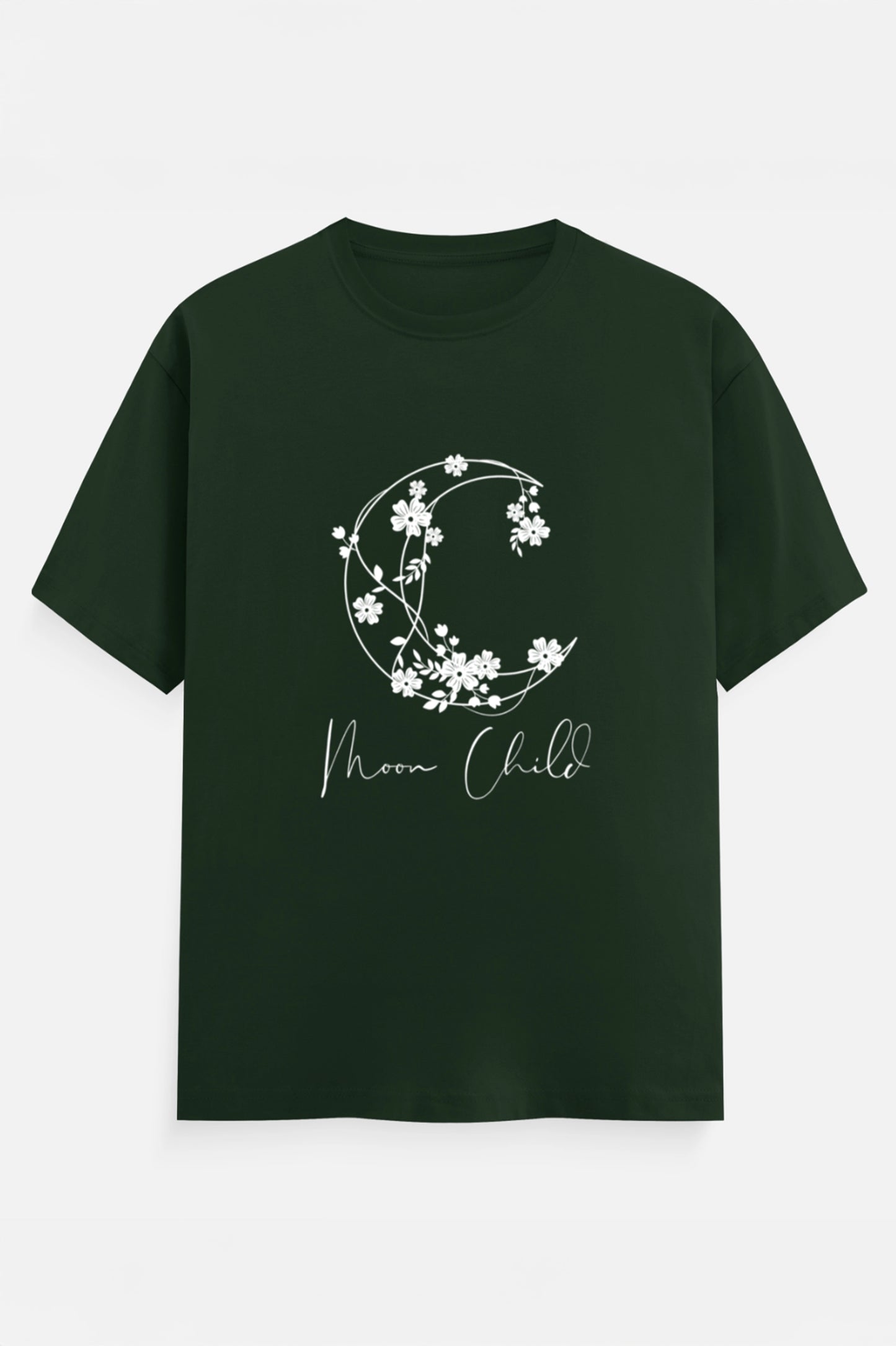 Moon Child White Design T-Shirt