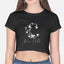 Moon Child White Design Crop Top