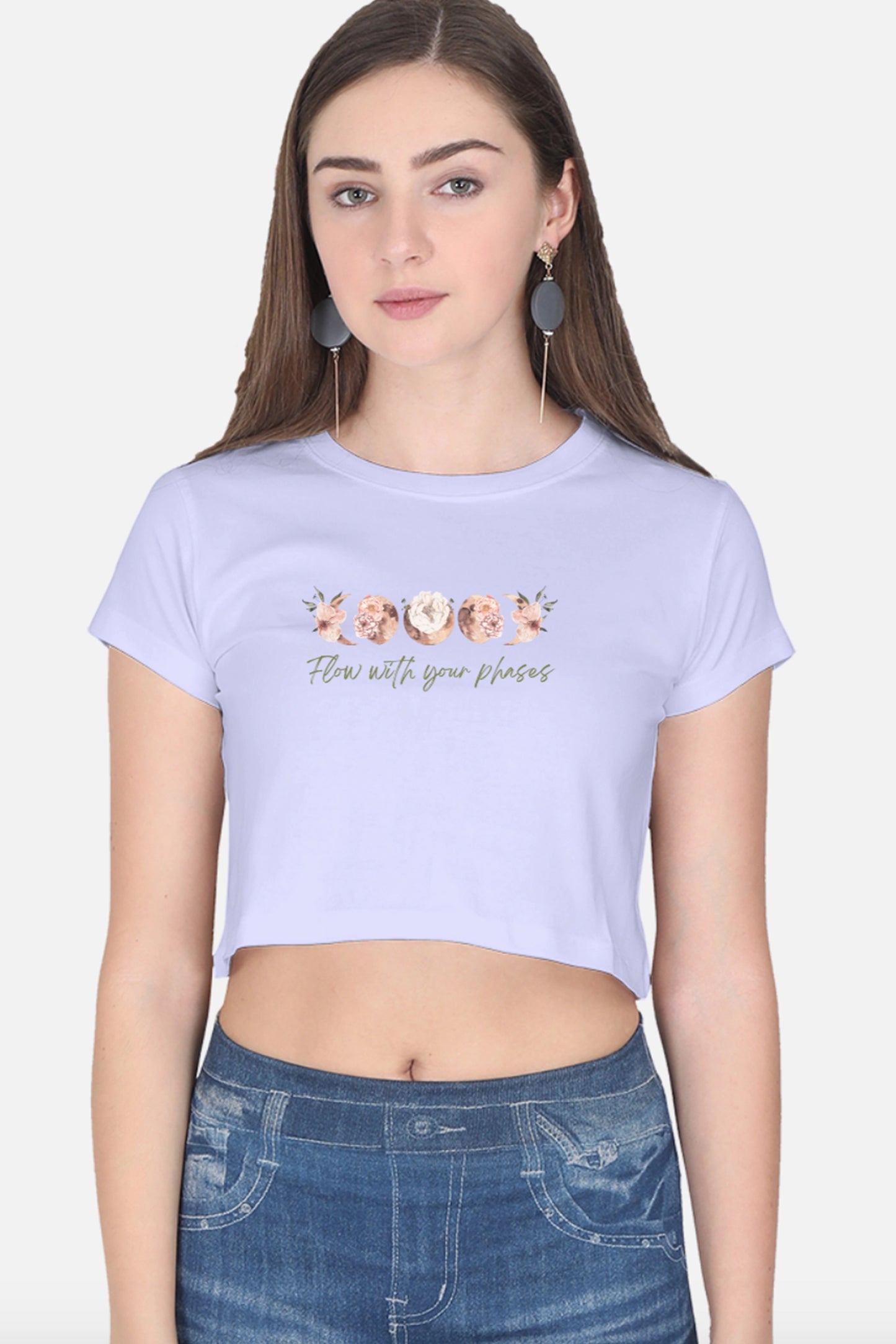 Flow with your phases Crop Top (Green)