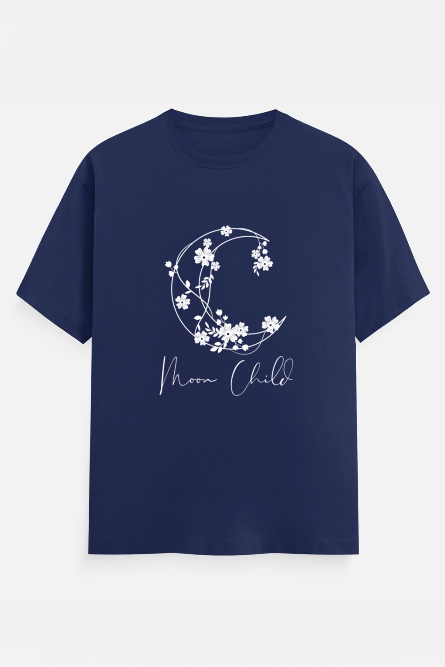Moon Child White Design T-Shirt