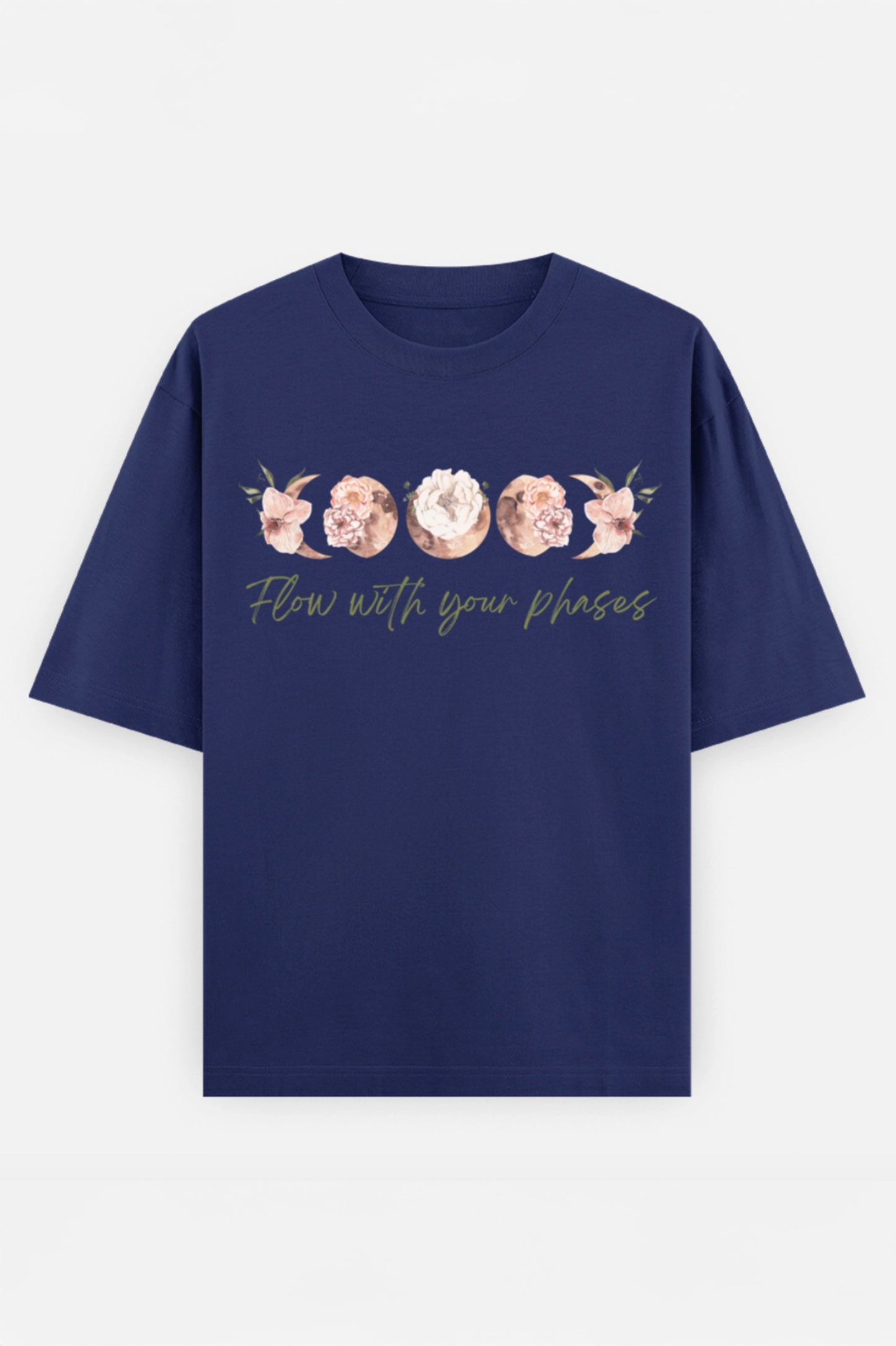 Flow with your phases Oversized Tee (Green)