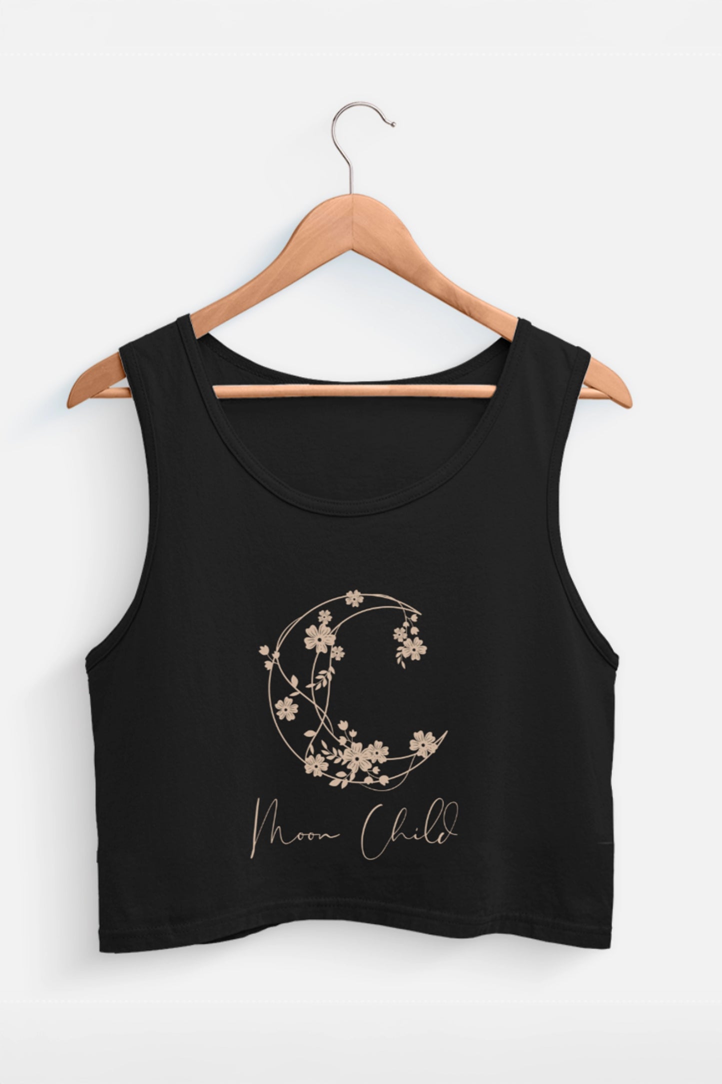 Moon Child Beige Design Tank Top