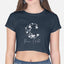 Moon Child White Design Crop Top