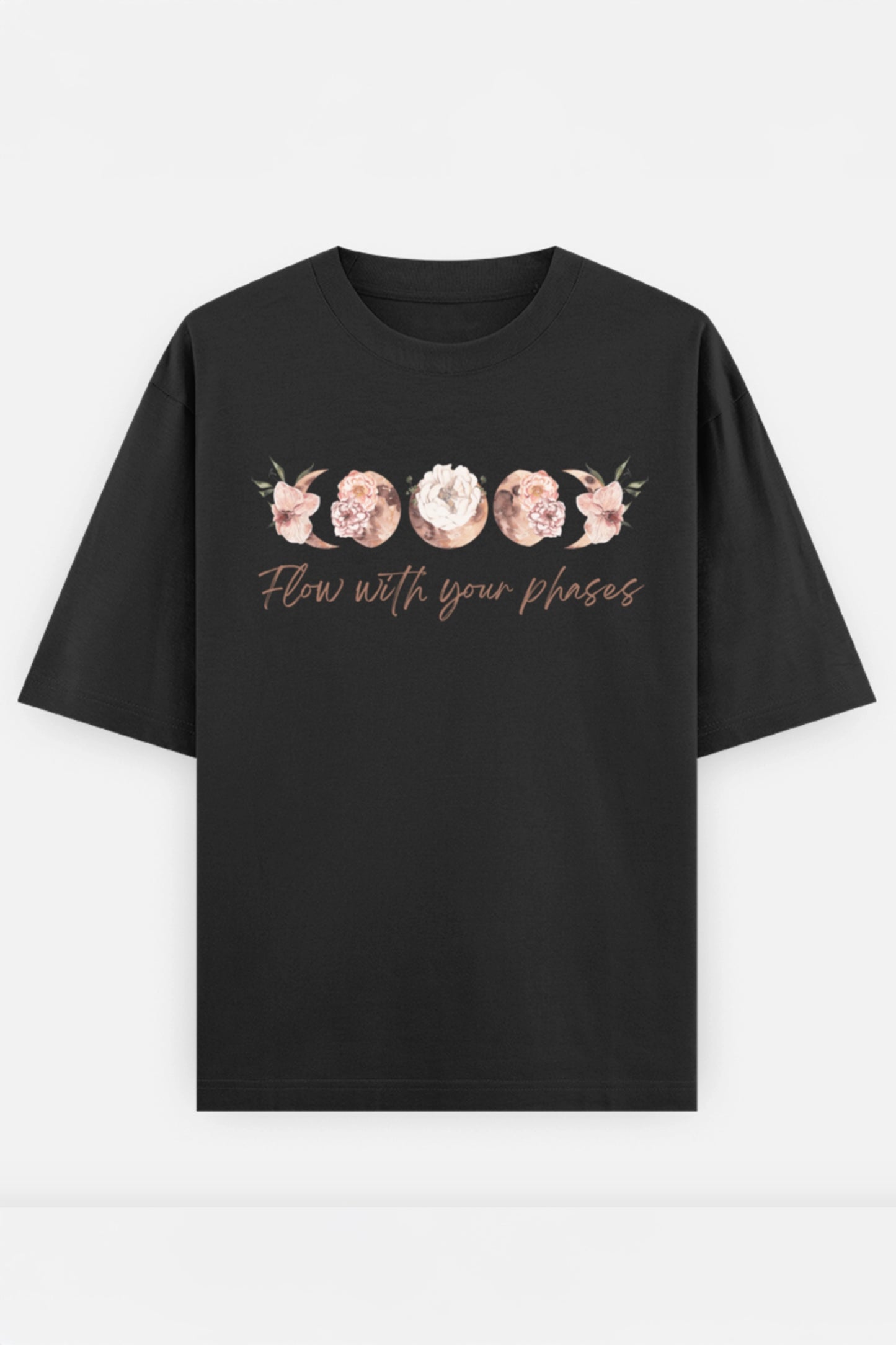 Flow with your phases Oversized Tee (Peach)