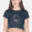 Moon Child Beige Design Crop Top