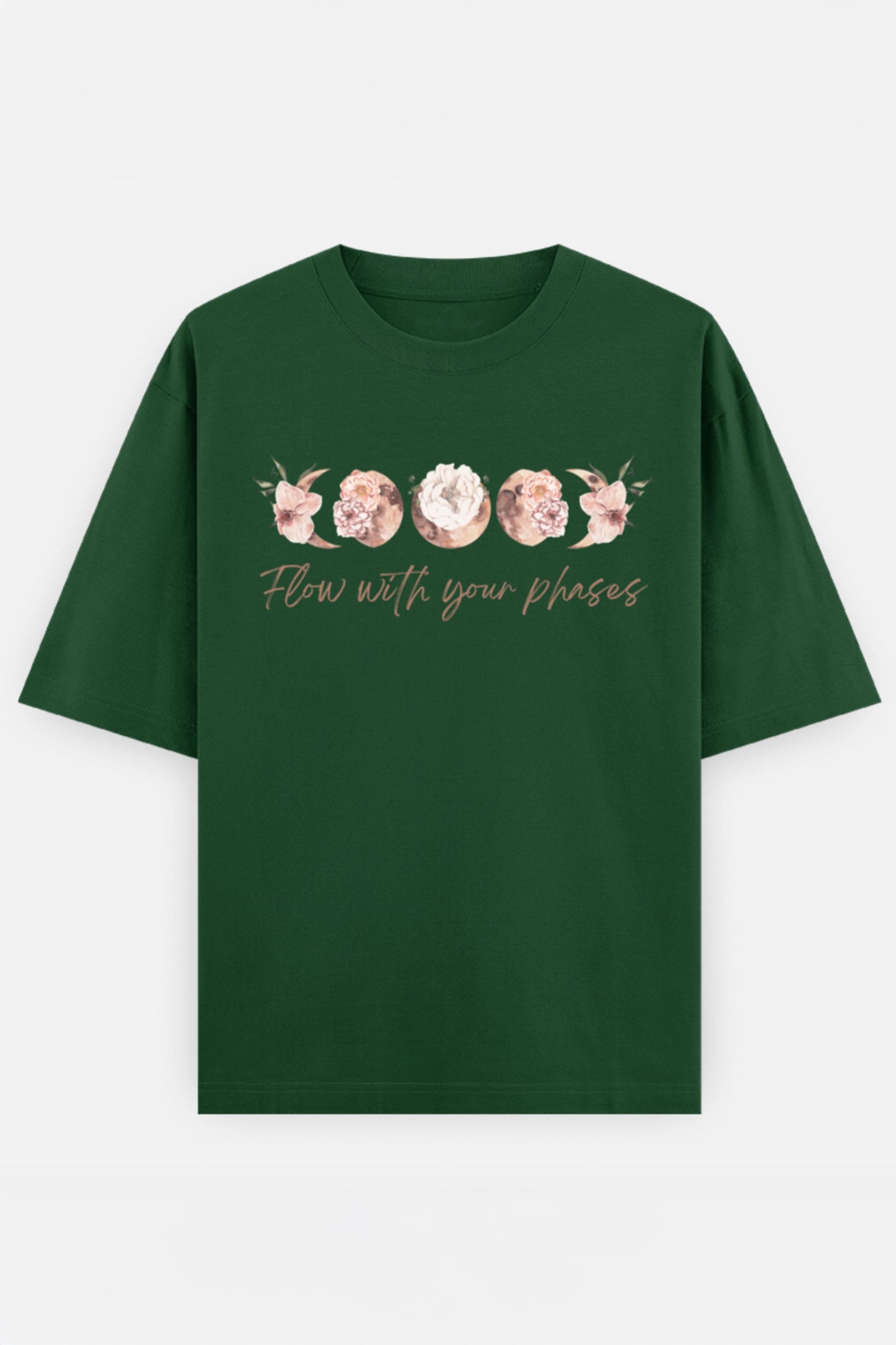 Flow with your phases Oversized Tee (Peach)