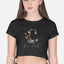 Moon Child Beige Design Crop Top