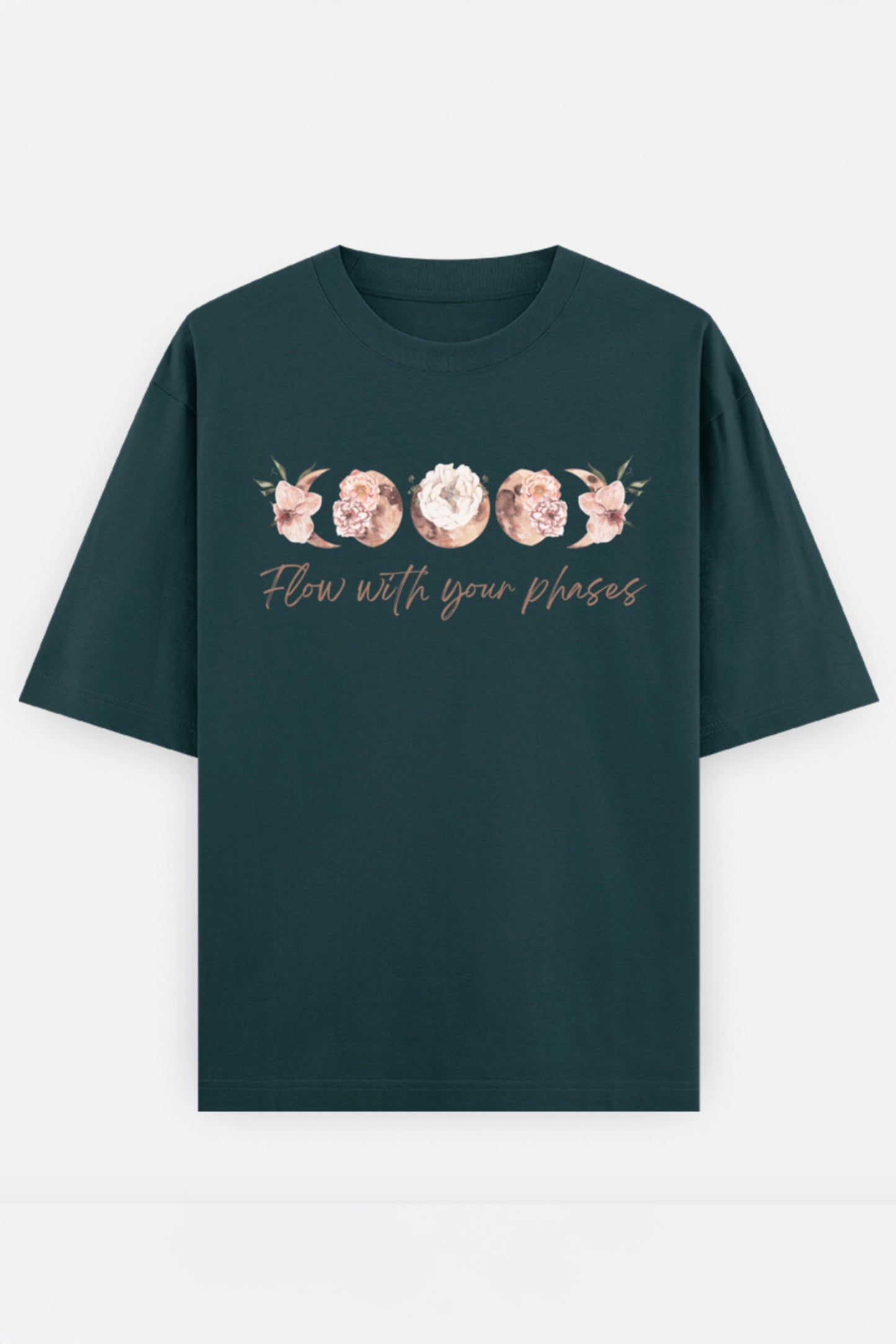 Flow with your phases Oversized Tee (Peach)