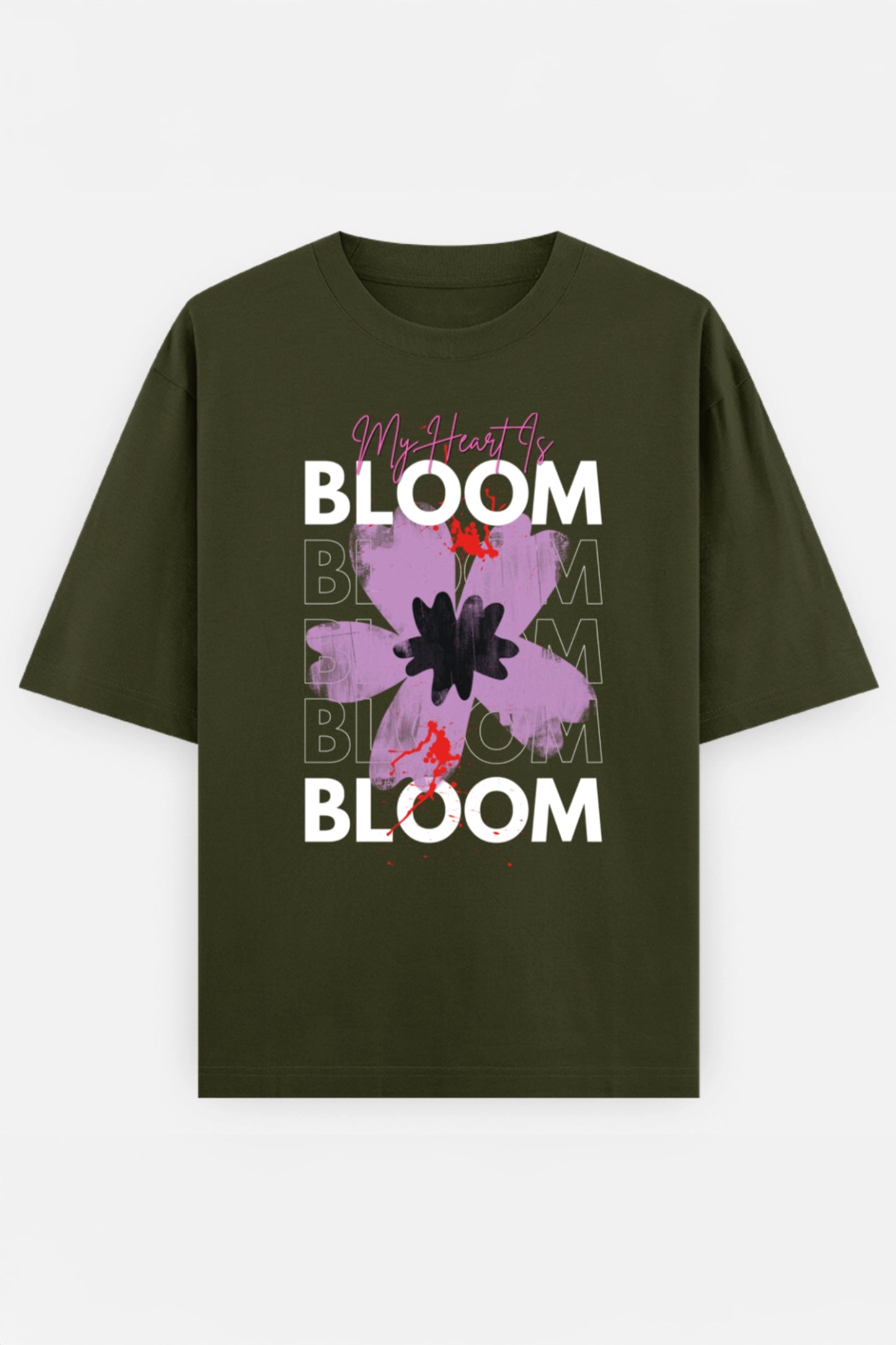 My Heart Is Bloom Oversized T shirt