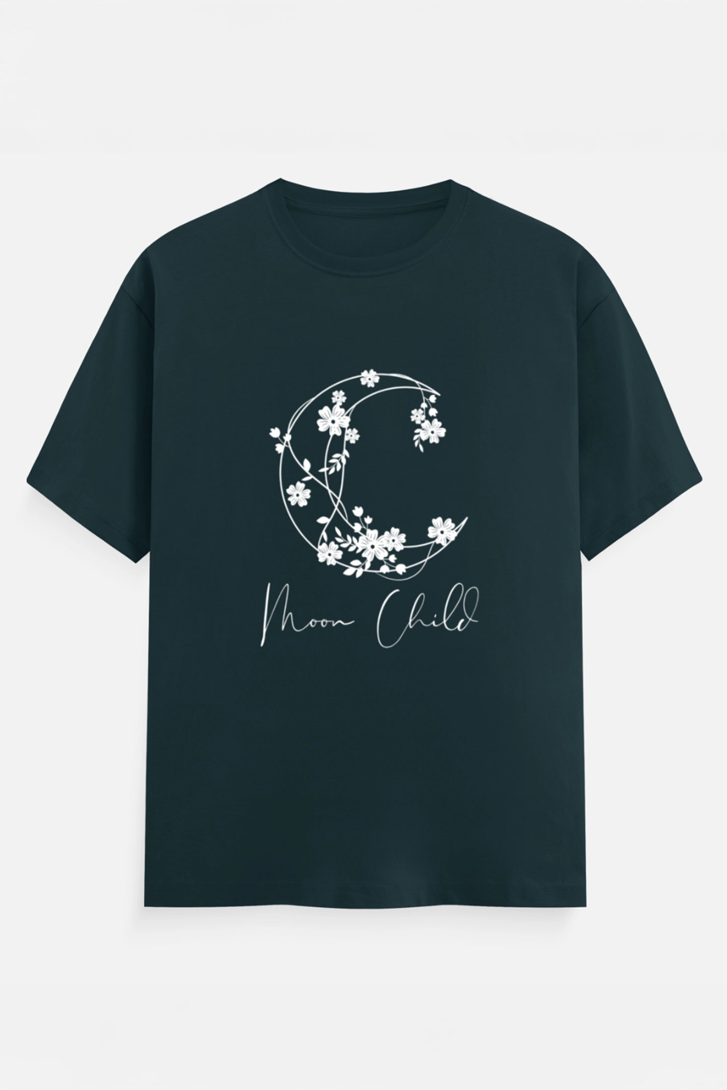 Moon Child White Design T-Shirt