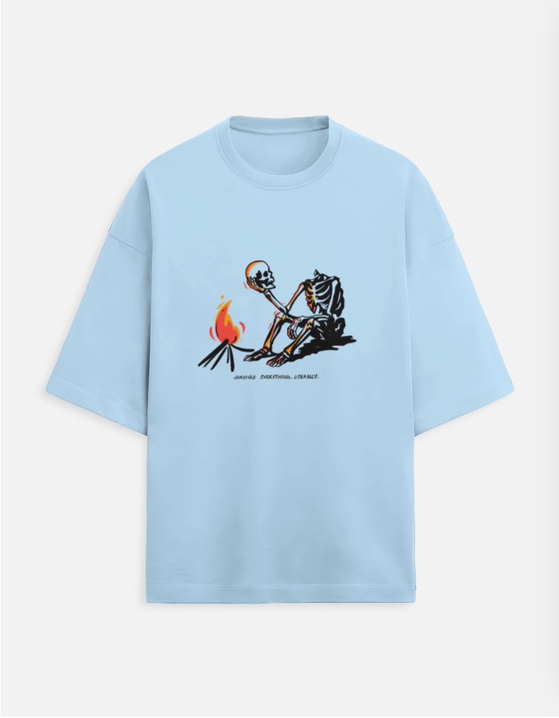 Survived Everything, Literally Terry Oversized Tee